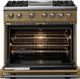 Viking® 5 Series 36" Golden Hour Pro Style Dual Fuel (NG) Range with Brushed Brass Trim-1