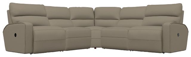 La-Z-Boy® Maddox 5-Piece Fossil Curve Manual Reclining Sectional-0