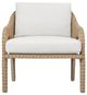 Uttermost® Kavali Honey/Oyster White Wicker Indoor-Outdoor Lounge Chair with Cushion-3