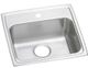Elkay Lustertone® Classic Lustruous Satin 19" x 18" 1-Hole Single Bowl Drop-in ADA Sink-0