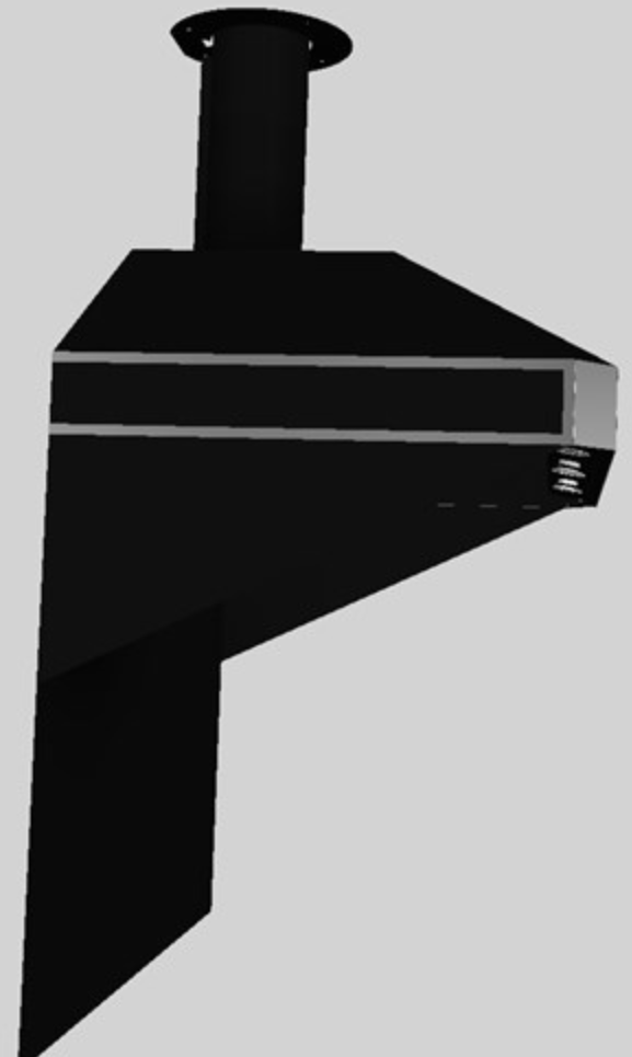 Vent-A-Hood® A Series 42" Black Retro Style Wall Mounted Range Hood-2