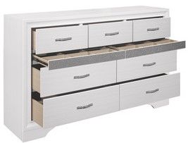 Mazin Furniture Luster White Dresser-2