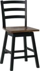 Signature Design by Ashley® Wildenauer 2-Piece Black/Brown Swivel Stool-0