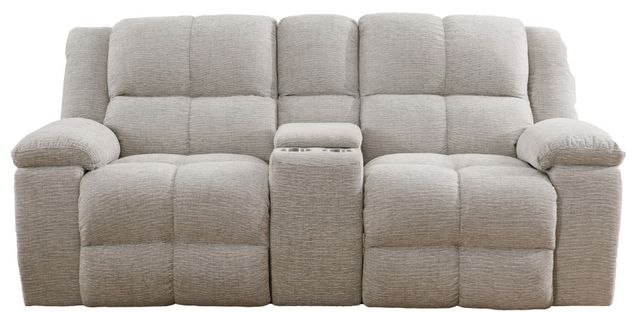 Parker House® Buster Opal Taupe Manual Dual Reclining Console Loveseat-3
