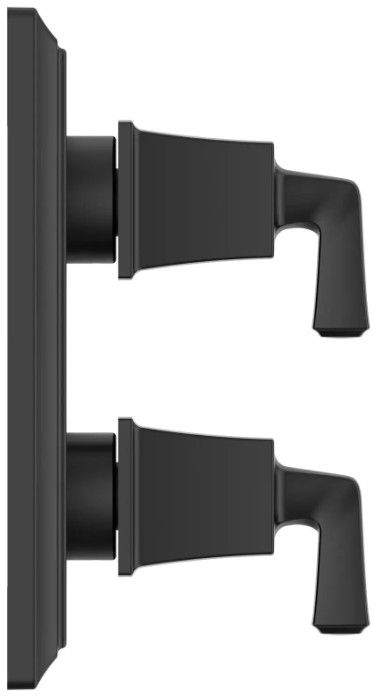 American Standard Town Square® S Matte Black 2-Handle Integrated Shower Diverter Trim Only-2