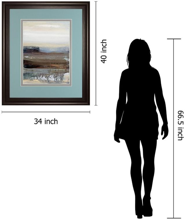 Classy Living Aerial Snow Hint of Blue 34"W Wall Art-2