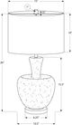 Monarch Specialties Inc. Sea Green Glass Table Lamp with Ivory Shade-1
