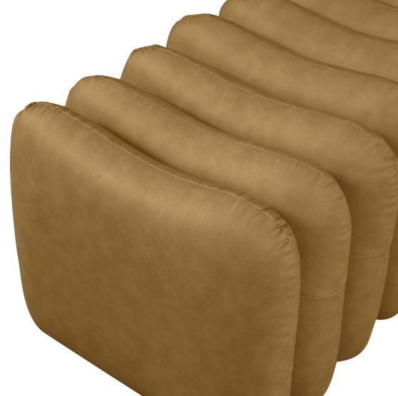 Meridian Furniture Atticus Brown Vegan Leather Upholstered Bench-3