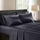 Olliix by Madison Park Essentials Black 2 Pack of King Satin Pillow Case-1