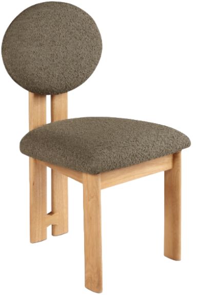 Meridian Furniture Napa Olive/Natural Boucle Upholstered Dining Chair-0