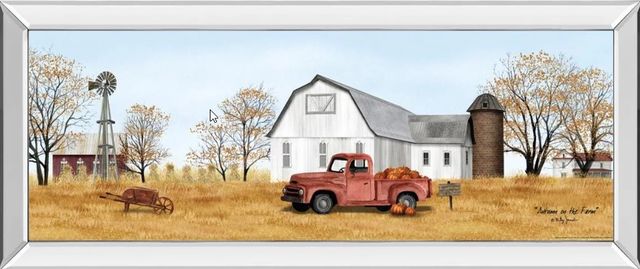 Classy Art Autumn on the Farm by Billy Jacobs Mirrored Frame Wall Art-0