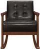 Mazin Furniture Auden Dark Brown Upholstered Rocking Chair-1