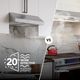Broan® Glacier 2 Series 36" Stainless Steel Under Cabinet Range Hood-3