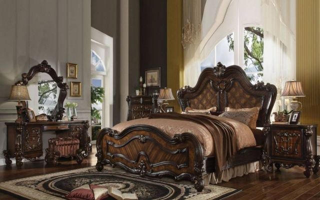 ACME Furniture Versailles Cherry Oak Eastern King Panel Bed-1