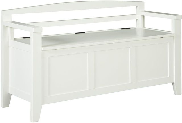 Signature Design by Ashley® Charvanna White Storage Bench-0
