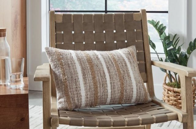 Signature Design by Ashley® Benish Brown/Tan/White Pillow-3