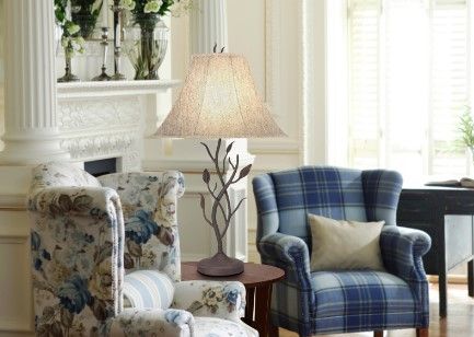 Cal® Lighting & Accessories Grey-White Table Lamp-1
