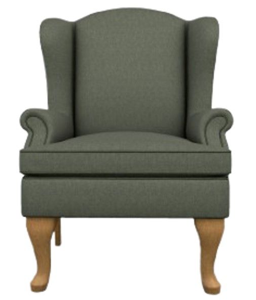 Best® Home Furnishings Customizable Sylvia Wing Back Chair with Honey Birch Legs-1