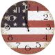 YHD Red/White Circular Wooden Wall Clock-0