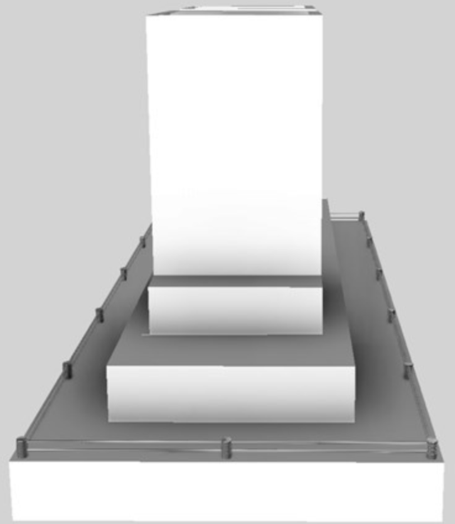 Vent-A-Hood® 66" White Contemporary Island Range Hood-1