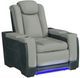 Elements International Lantana Charcoal/Rocky Cement Power Recliner-0
