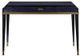 Currey & Company Kallista Dark Sapphire/Caviar Black/Antique Brass Writing Desk-1
