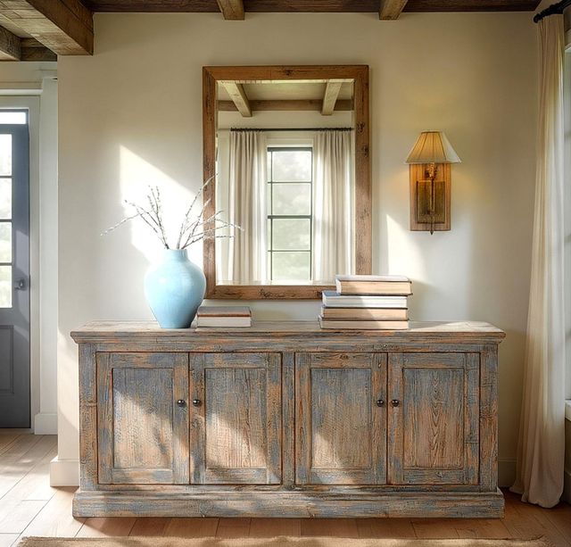 Nest Home Collections Mimi Antique Blue Cabinet-1