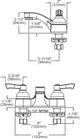 Elkay Chrome 4" Centerset Exposed Deck Faucet with Integral Spout 2" Lever Handles-1