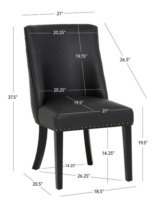 Powell® Auden 2-Piece Black Dining Side Chair Set-2