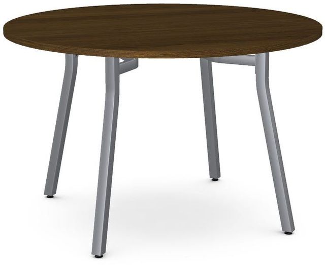 Amisco Moris Walnut Veneer Round Table-0