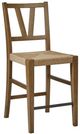 Bernards Tarrington Almond Counter Slat Black Chair-4