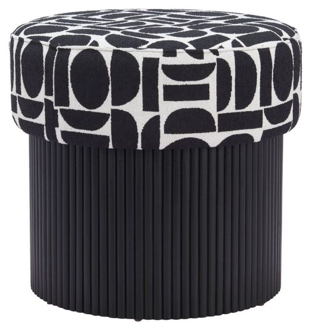 Zuo® Modern Boto Black/White Storage Ottoman-0