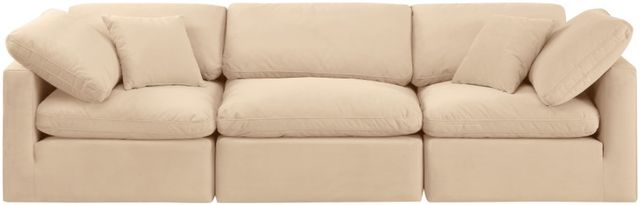 Meridian Furniture Indulge 3-Piece Beige 105" Sofa-1