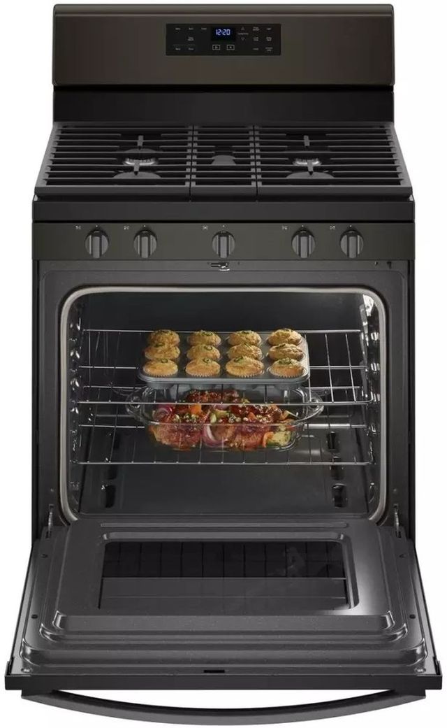 Whirlpool® 30" Black Stainless Steel Freestanding Gas Range-1