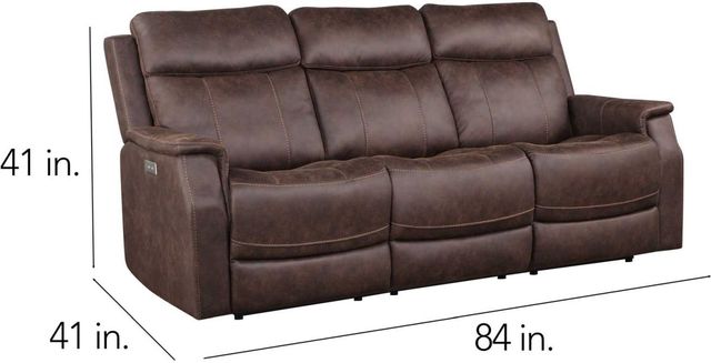 Steve Silver Co. Valencia Walnut Power Reclining Sofa-3