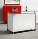 Michael Amini® State St. Glossy White/Stainless Steel Bar-1