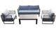 VIG Furniture Renava Wharf 4-Piece Black/Gray Outdoor Sofa Set-1