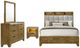 Coaster® Henderson 4-Piece Medium Oak Queen Panel Bookcase Bedroom Set-0