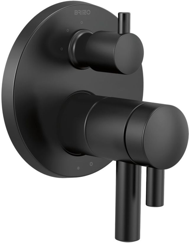 Brizo Jason Wu TempAssure® Matte Black Thermostatic Valve with Integrated 3-Function Diverter Trim-0