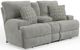 iAmerica Romeo Stone Layflat Power Reclining Console Loveseat with Zero Gravity -0