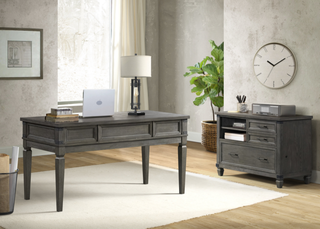 Intercon Foundry Brushed Pewter 60" Writing Desk-2