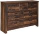 Signature Design by Ashley® Quinden 4-Piece Dark Brown Queen Panel Bed Set-2