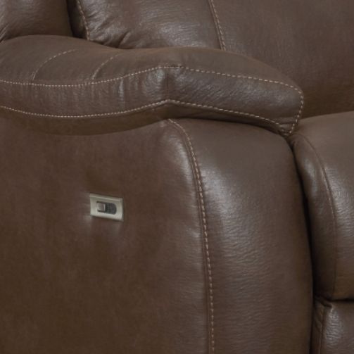 HomeStretch Rubix Espresso Power Rocker Recliner-1