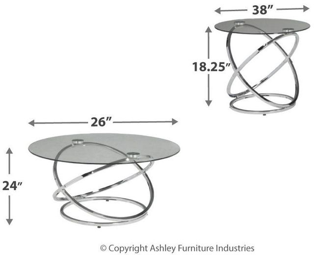 Signature Design by Ashley® Hollynyx 3-Piece Chrome Occasional Table Set-1