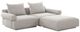 Moe's Home Collection Rosello Nook 3-Piece Light Grey L-Shaped Modular Sectional and Ottoman-0