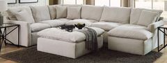 Jackson Furniture Harper 4-Piece Oyster Right Side Facing U-Shape Chaise Sectional