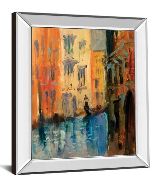 Classy Art Venice I by Anne Farrall Doyle Mirrored Frame Wall Art-1
