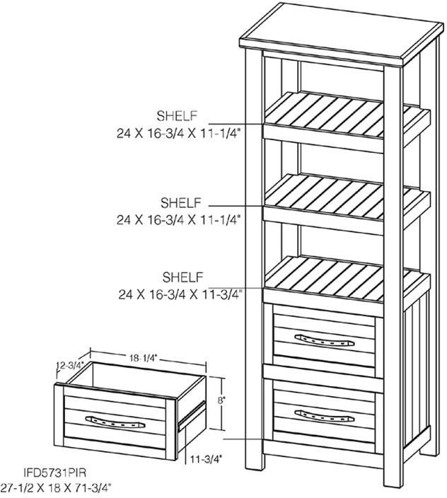 International Furniture Direct Dutton Brown Wall Unit with Electric Fireplace Insert-3