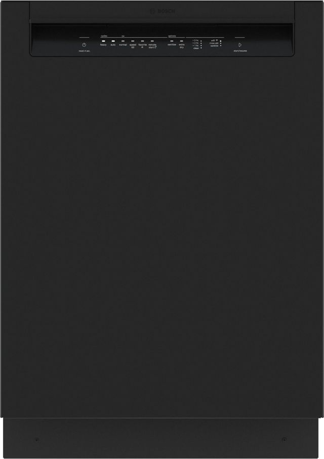 Bosch® 100 Series 24" Black Front Control Built In Dishwasher