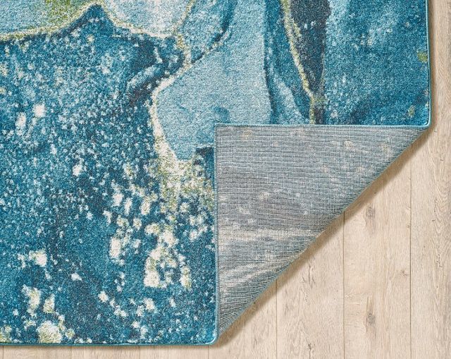 KAS Rugs Illusions Teal Stone 5'x8' Area Rug-2